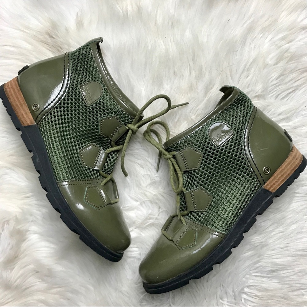 Sorel Major Olive Green Patent Utility Combat Boot 8.5